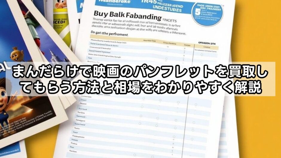 まんだらけで映画のパンフレットを買取してもらう方法と相場をわかりやすく解説