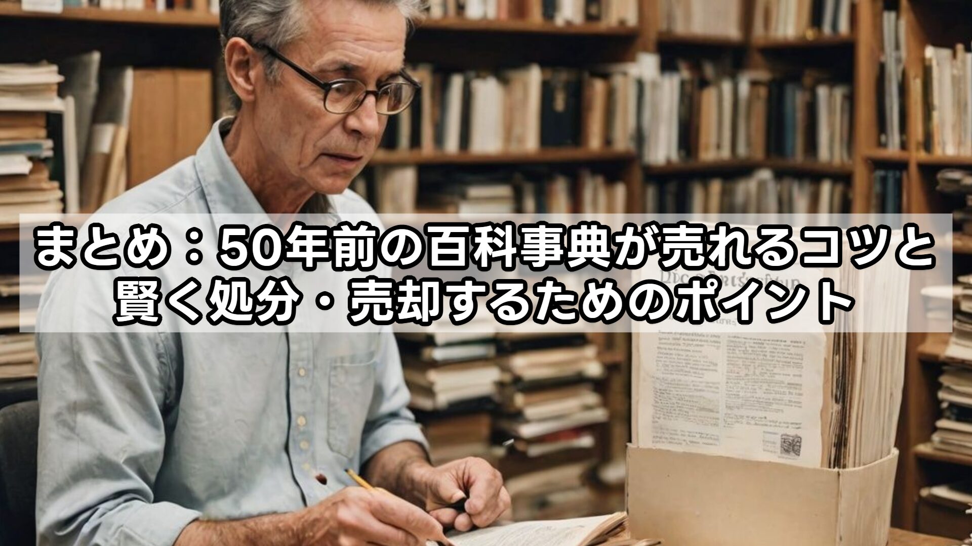 まとめ：50年前の百科事典が売れるコツと賢く処分・売却するためのポイント