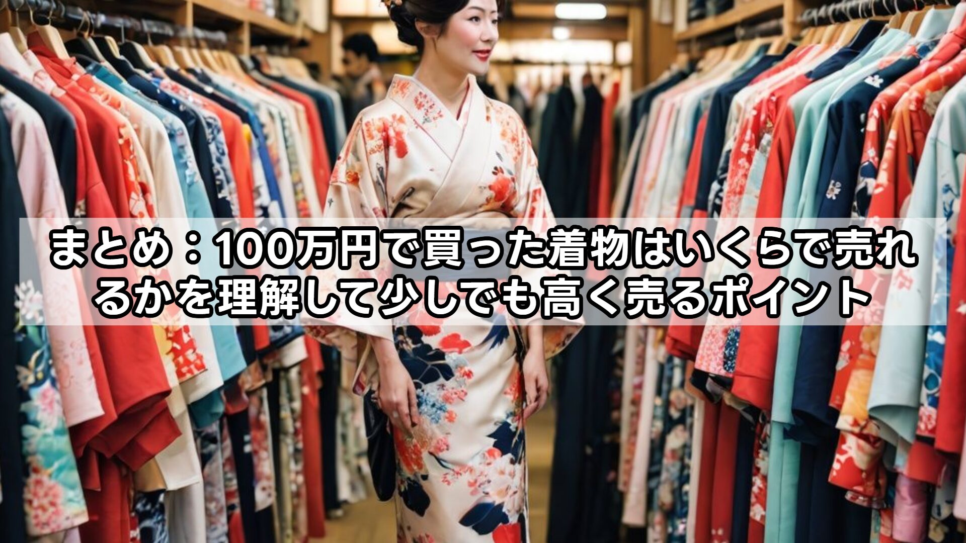 まとめ:100万円で買った着物はいくらで売れるかを理解して少しでも高く売るポイント