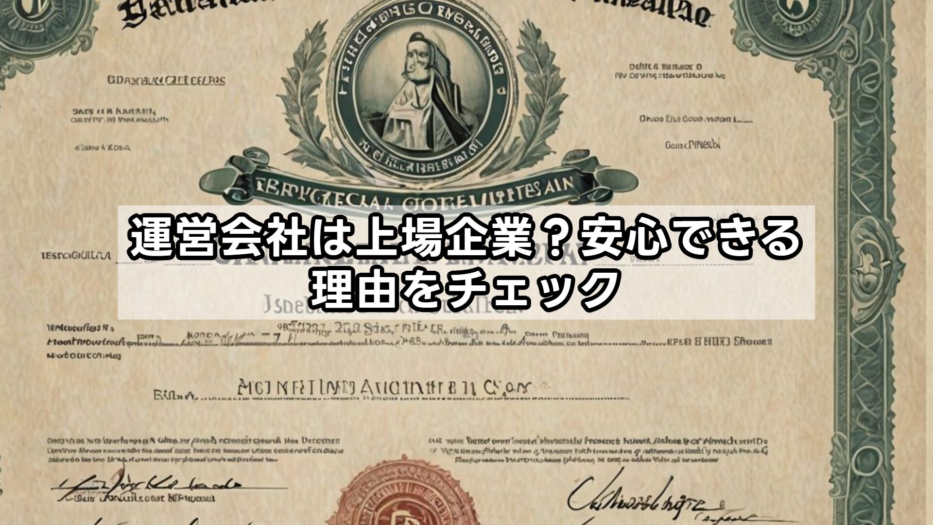 運営会社は上場企業？安心できる理由をチェック