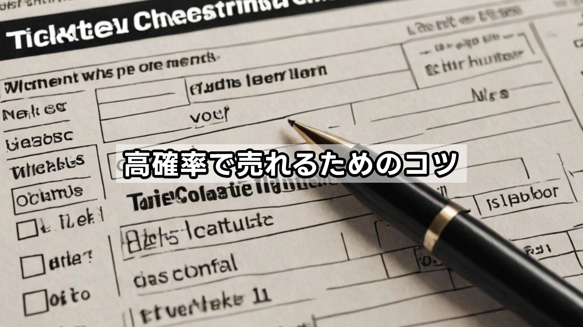 高確率で売れるためのコツ