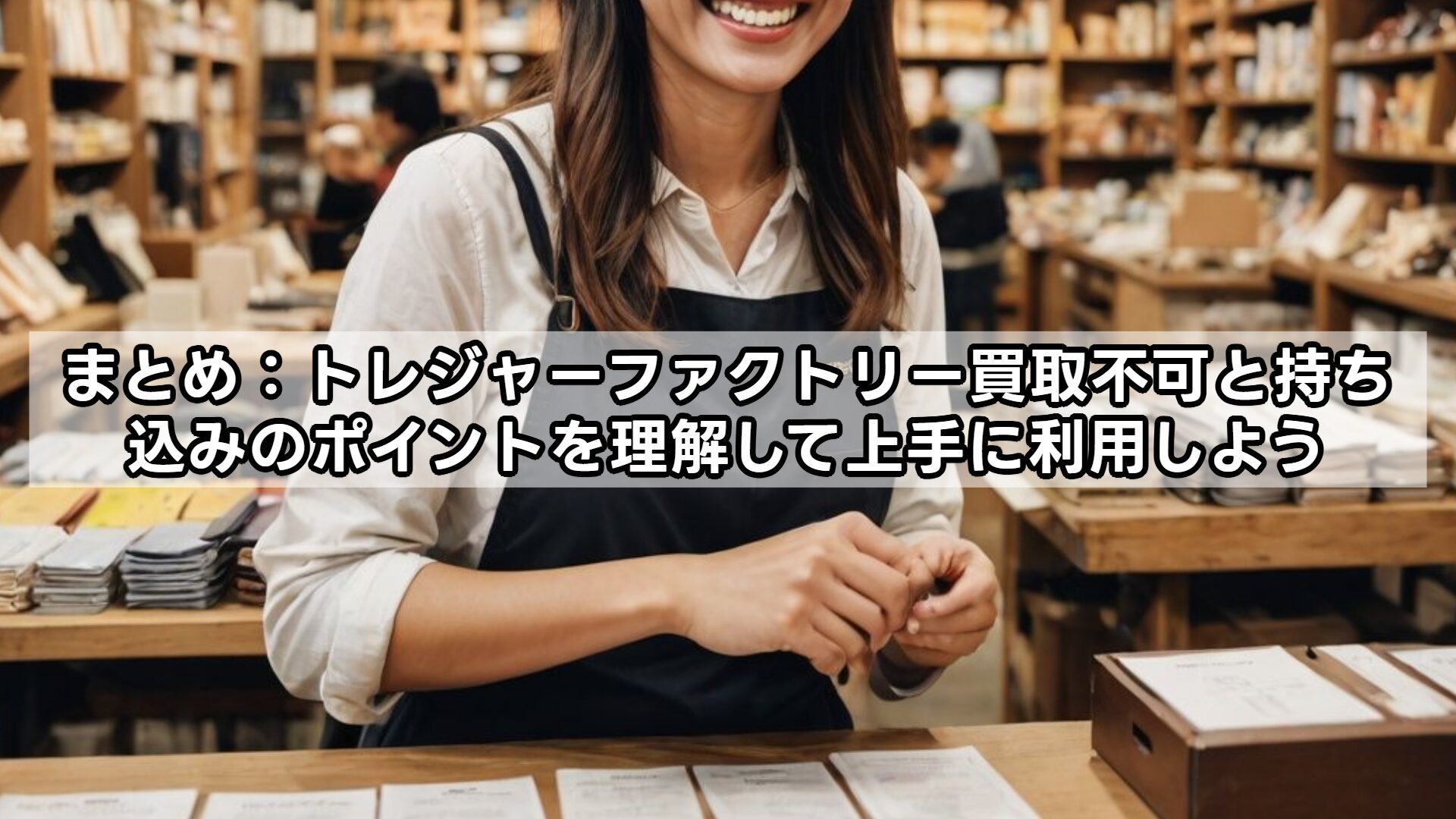 まとめ：トレジャーファクトリー買取不可と持ち込みのポイントを理解して上手に利用しよう