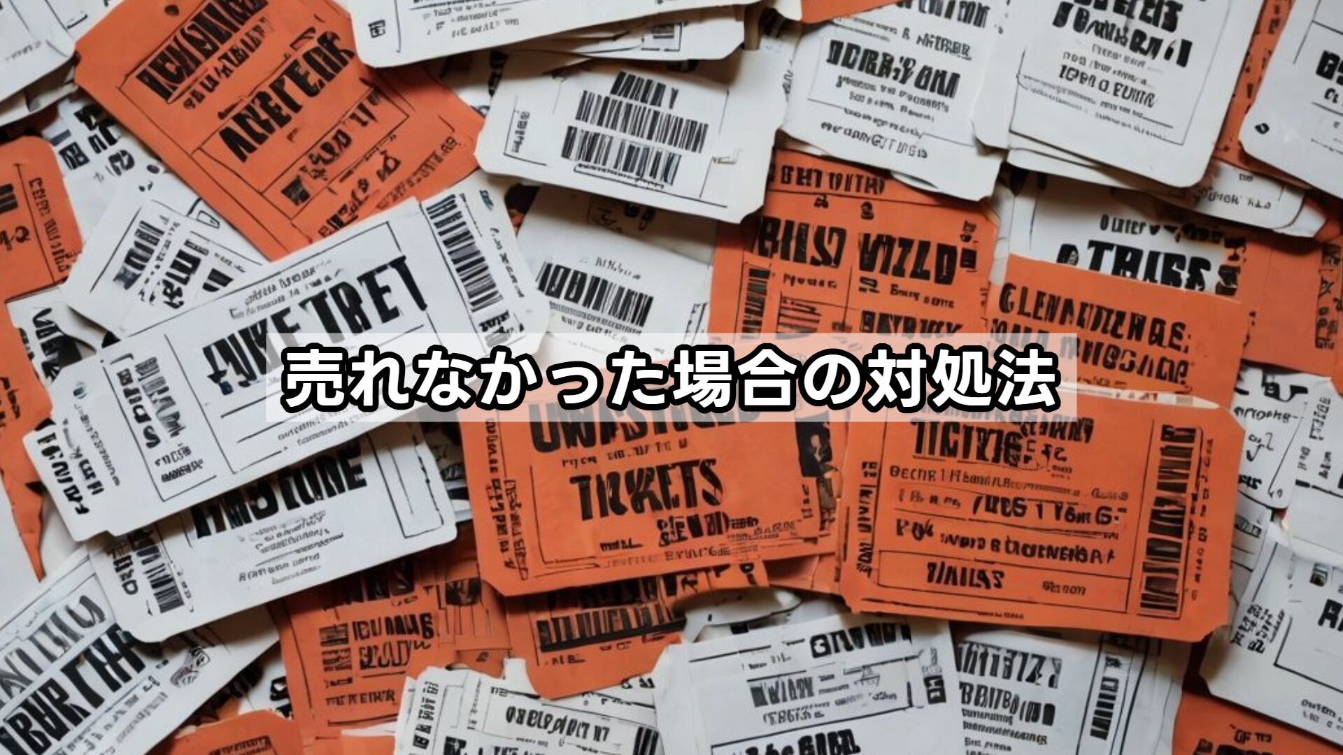 売れなかった場合の対処法