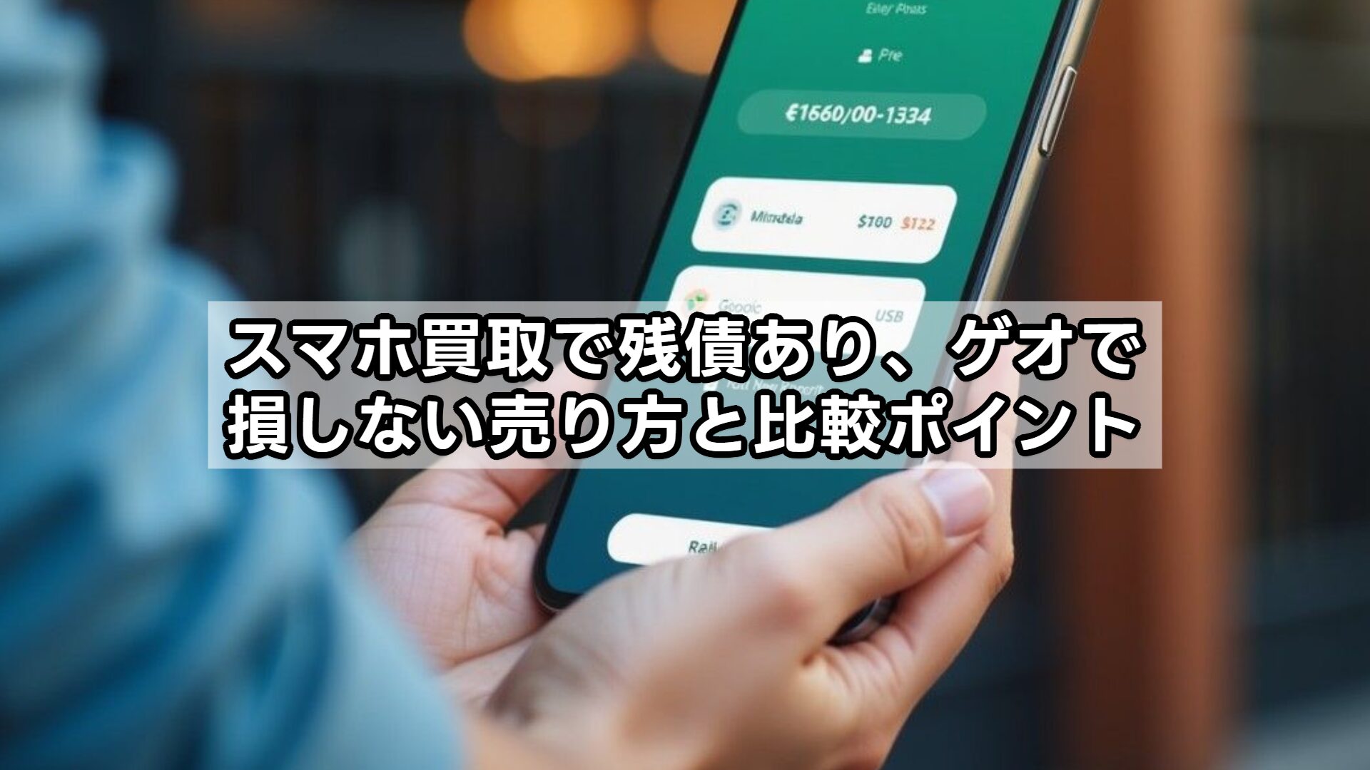 スマホ買取で残債あり、ゲオで損しない売り方と比較ポイント