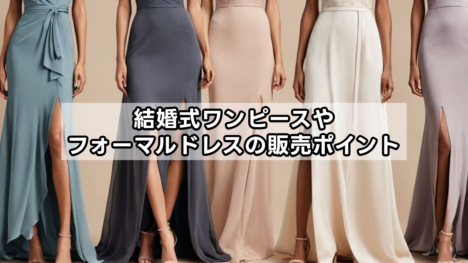 結婚式ワンピースやフォーマルドレスの販売ポイント