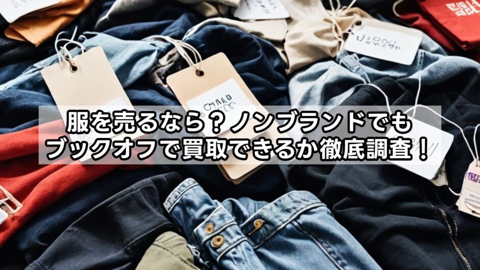 服を売るなら？ノンブランドでもブックオフで買取できるか徹底調査！