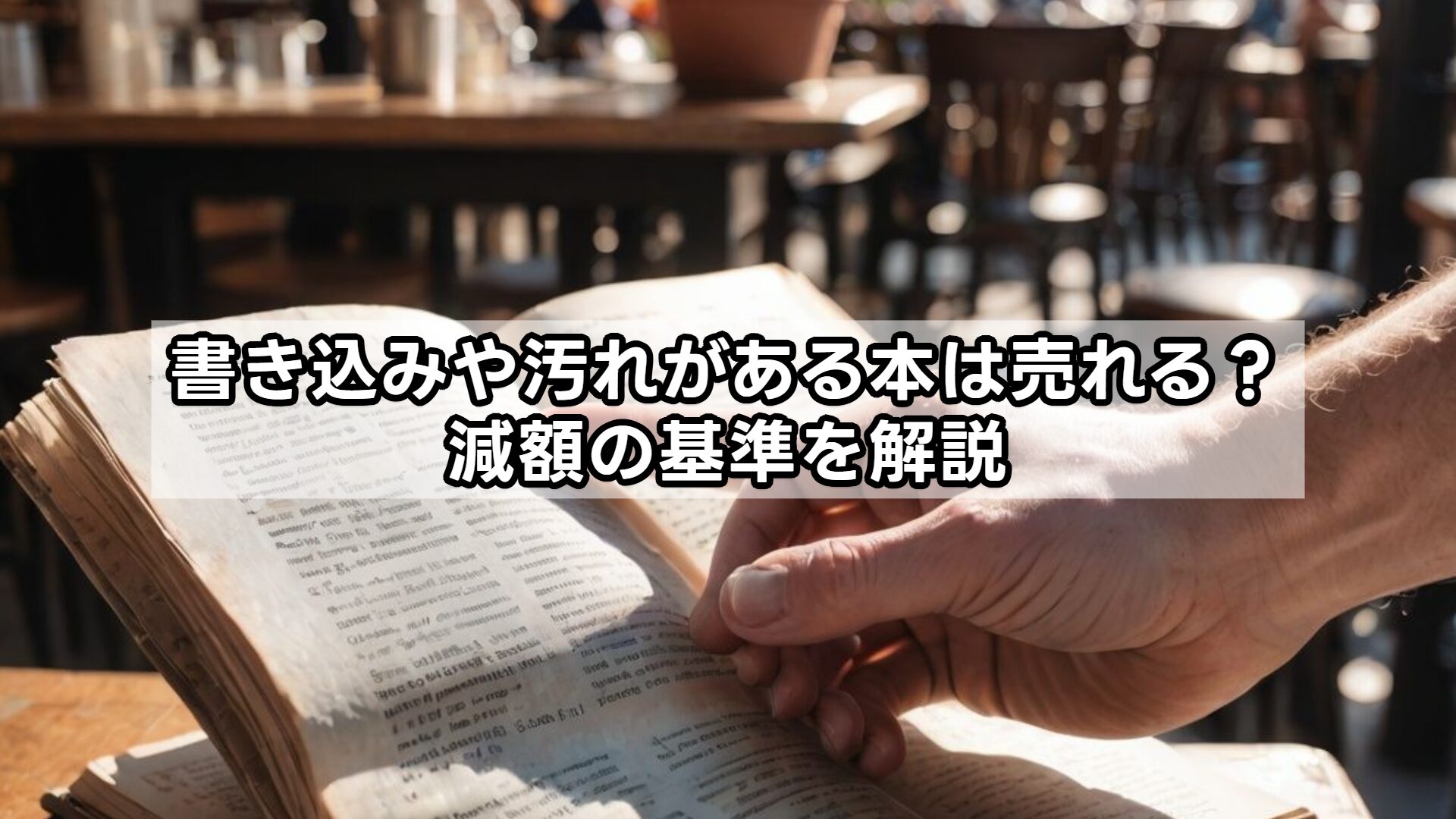 書き込みや汚れがある本は売れる？減額の基準を解説