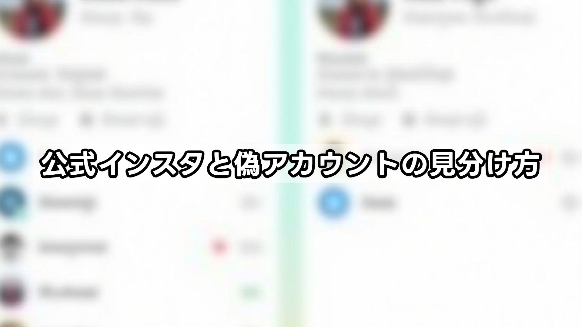 公式インスタと偽アカウントの見分け方