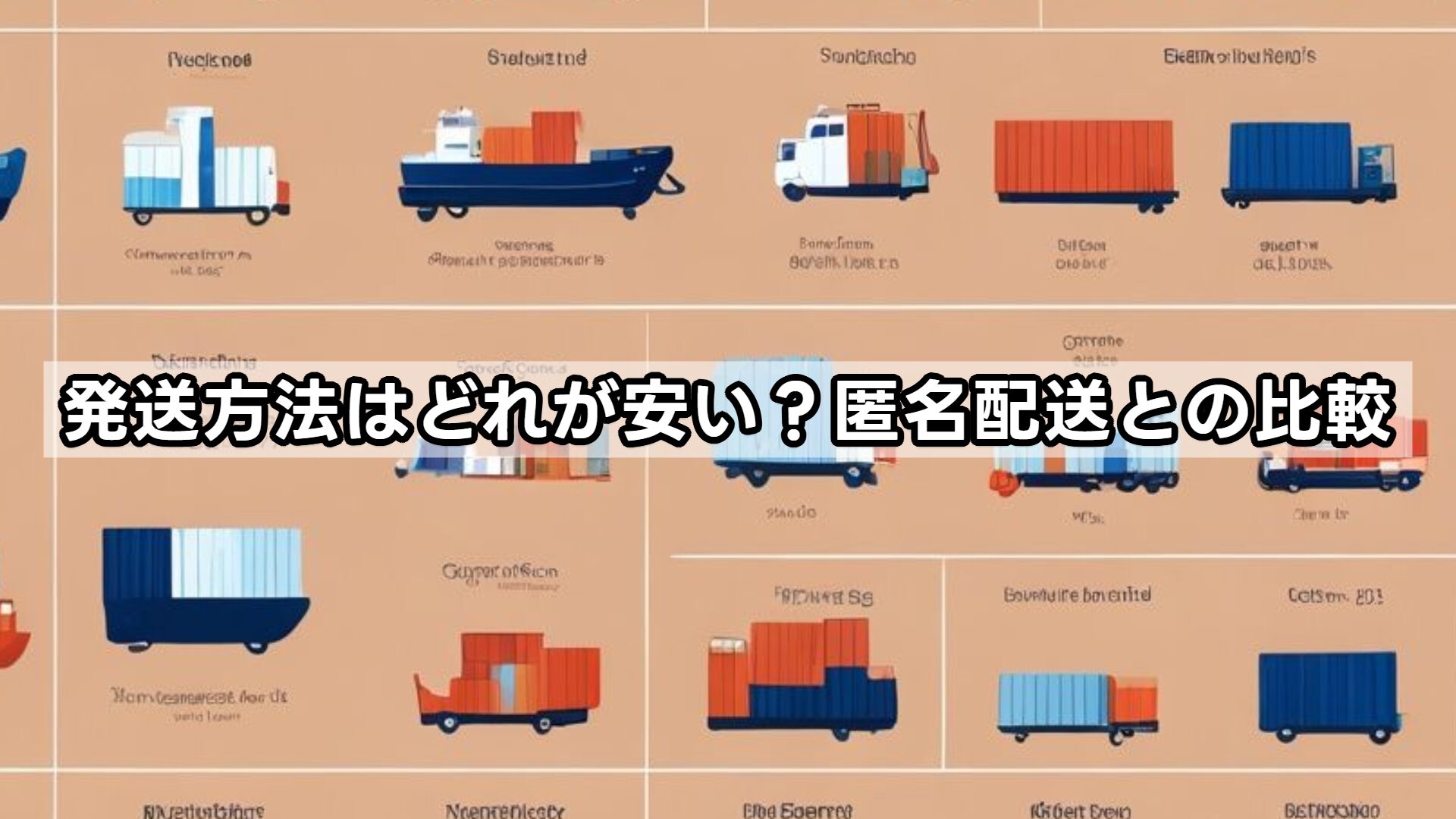 発送方法はどれが安い?匿名配送との比較