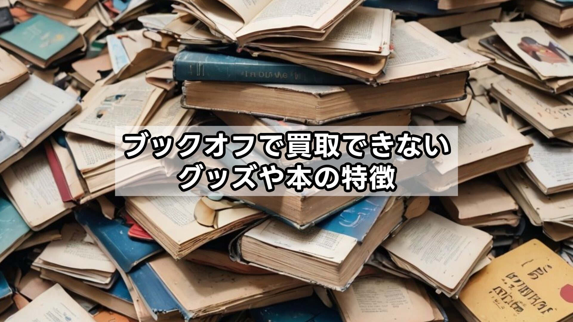 ブックオフで買取できないグッズや本の特徴