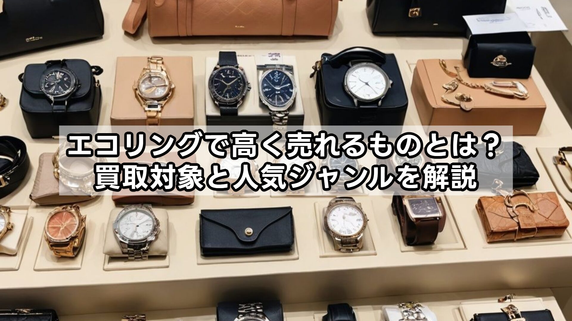 エコリングで高く売れるものとは？買取対象と人気ジャンルを解説