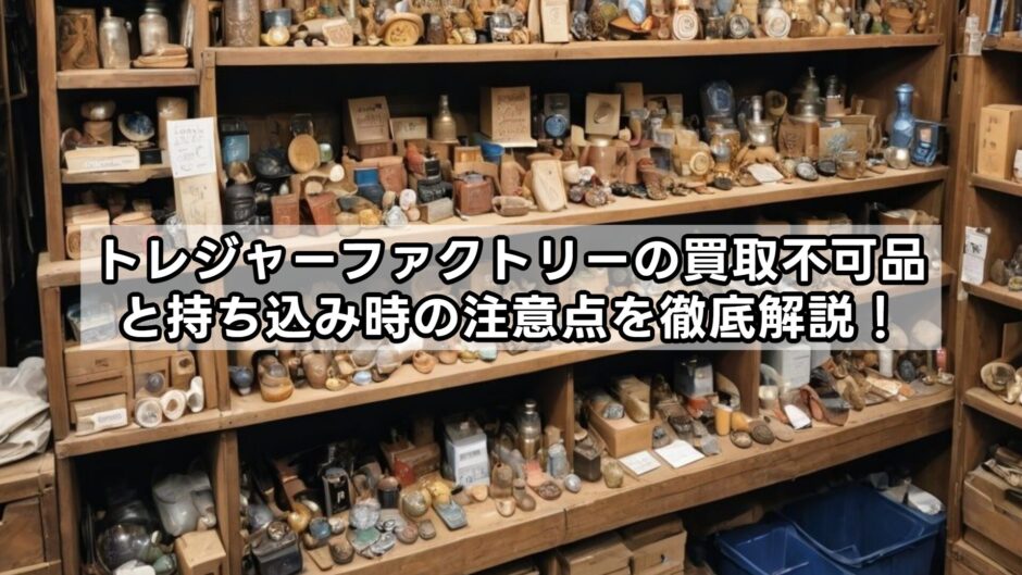 トレジャーファクトリーの買取不可品と持ち込み時の注意点を徹底解説！