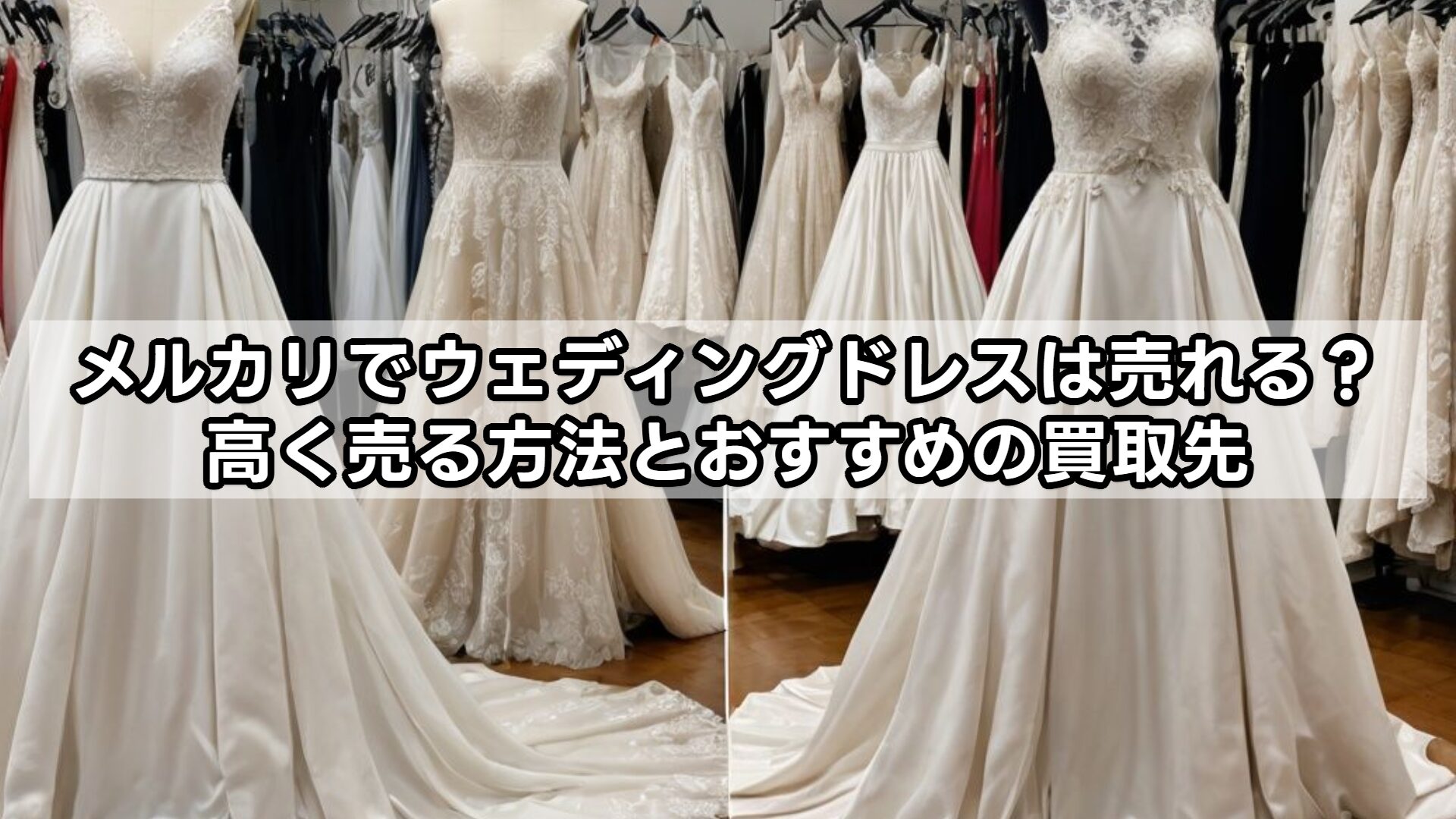 メルカリでウェディングドレスは売れる？高く売る方法とおすすめの買取先