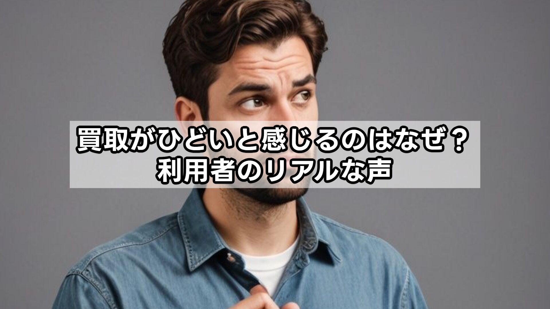 買取がひどいと感じるのはなぜ？利用者のリアルな声