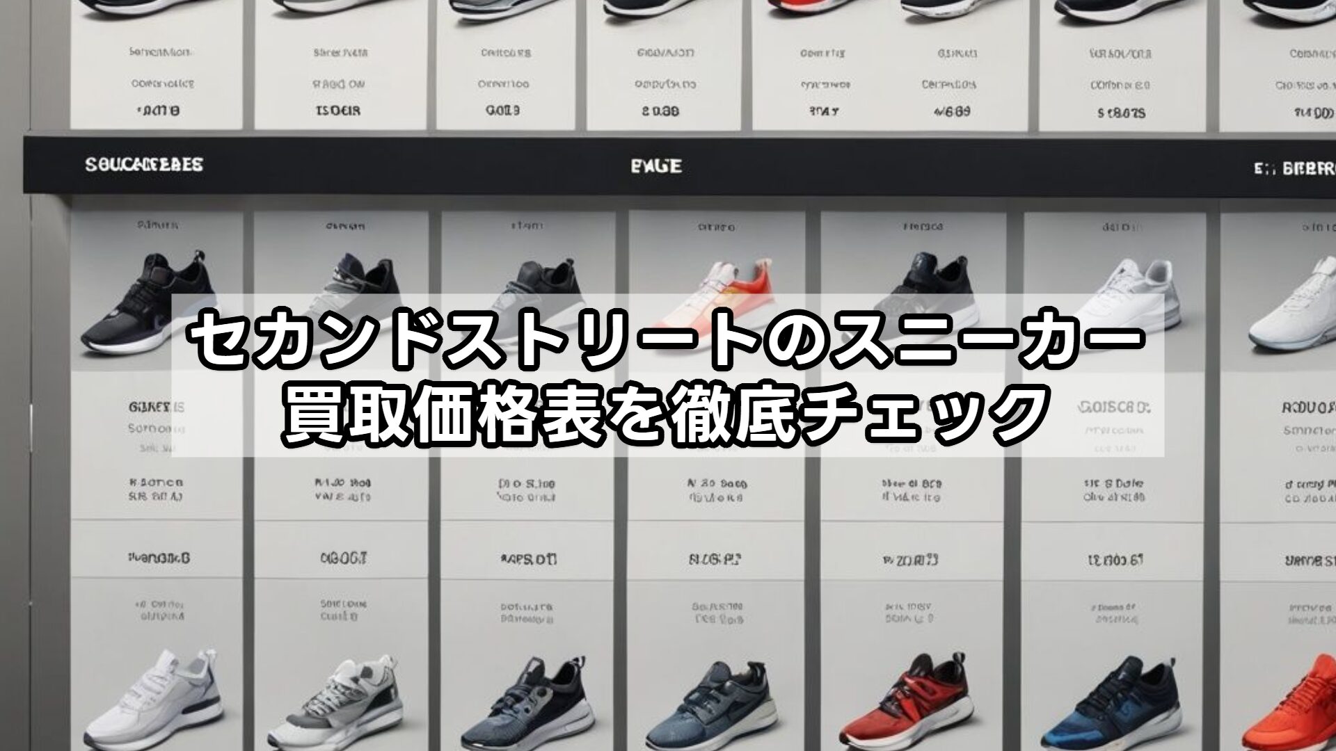 セカンドストリートのスニーカー買取価格表を徹底チェック