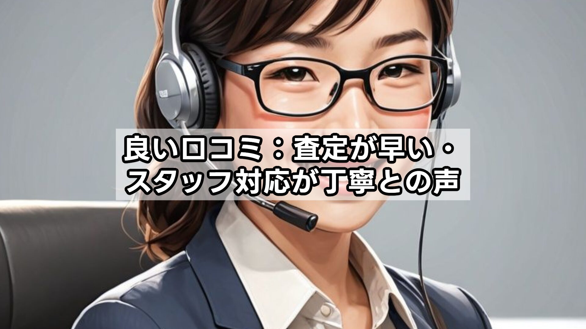 良い口コミ：査定が早い・スタッフ対応が丁寧との声