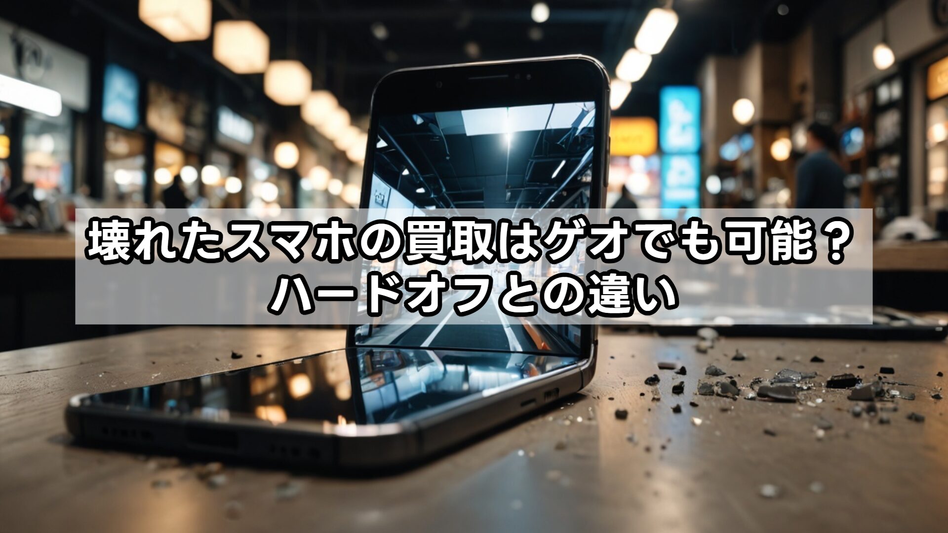 壊れたスマホの買取はゲオでも可能？ハードオフとの違い