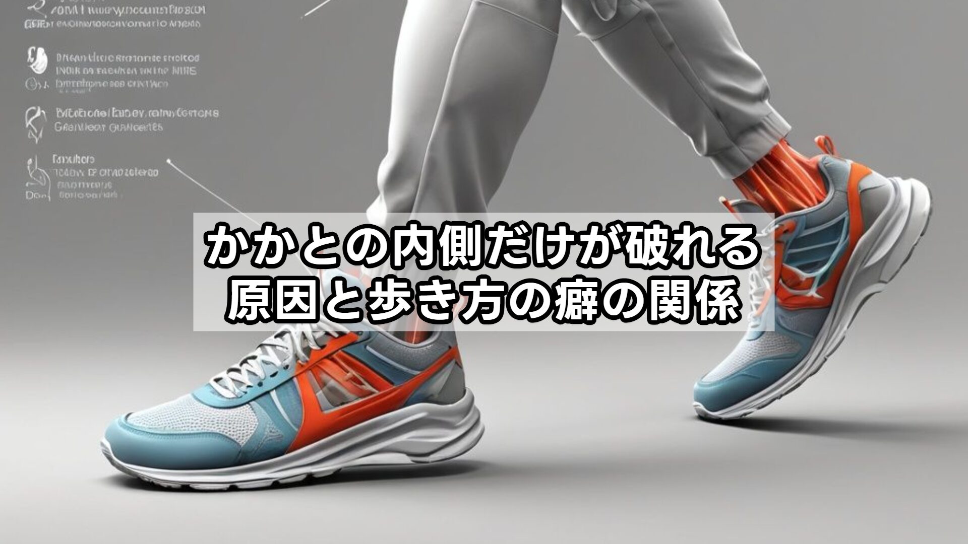 かかとの内側だけが破れる原因と歩き方の癖の関係