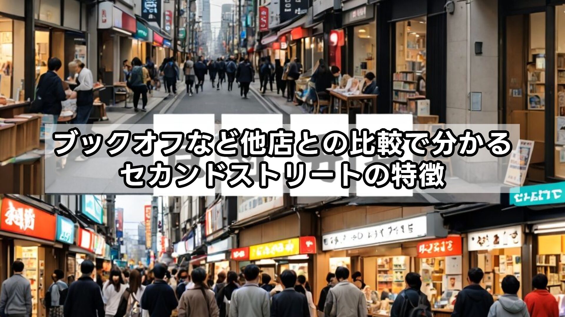 ブックオフなど他店との比較で分かるセカンドストリートの特徴