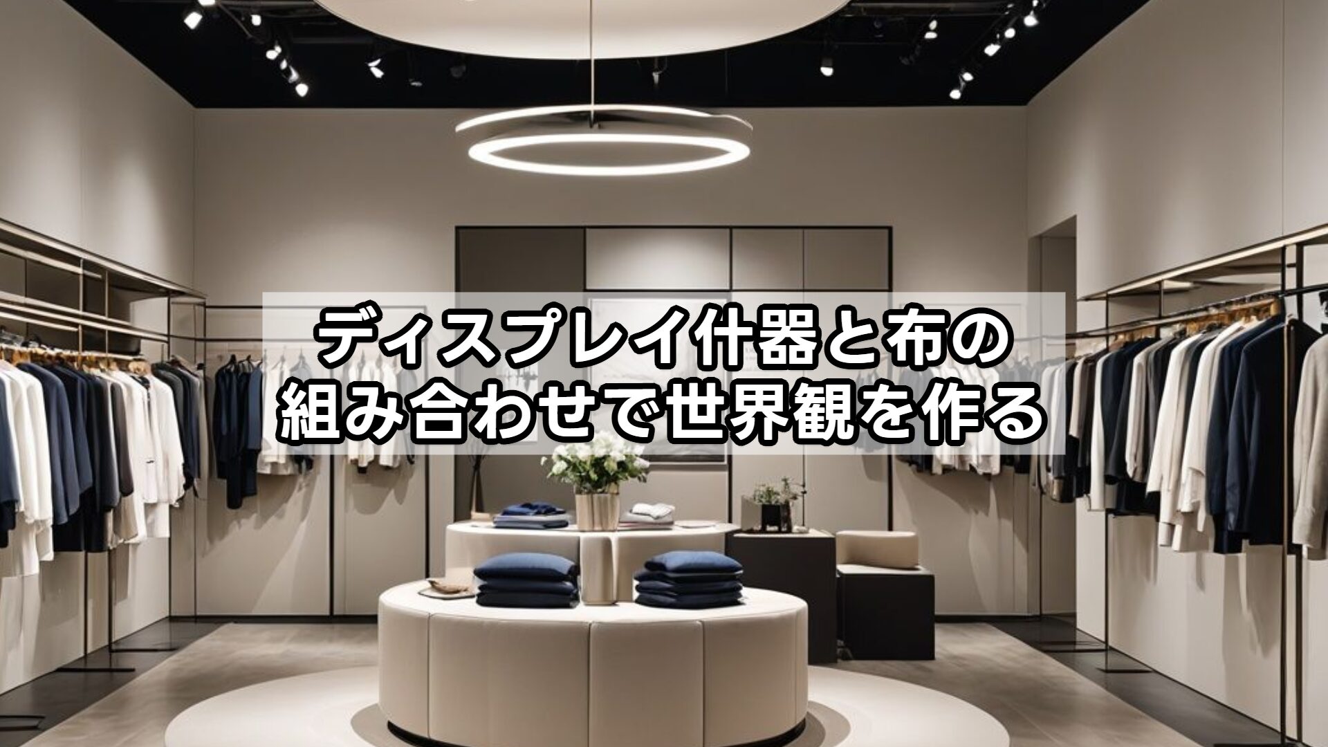 ディスプレイ什器と布の組み合わせで世界観を作る
