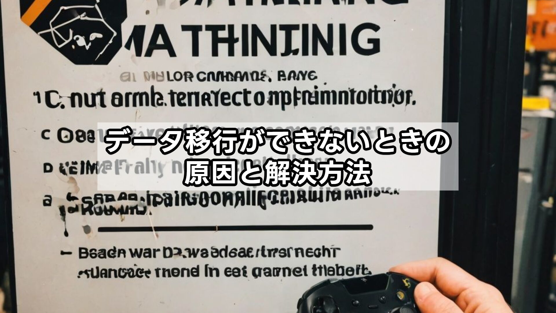 データ移行ができないときの原因と解決方法