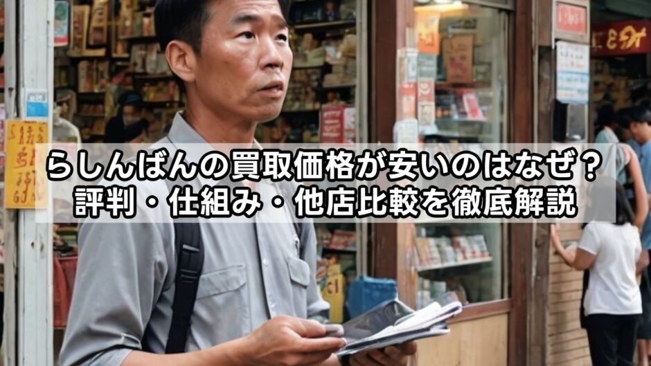 らしんばんの買取価格が安いのはなぜ？評判・仕組み・他店比較を徹底解説