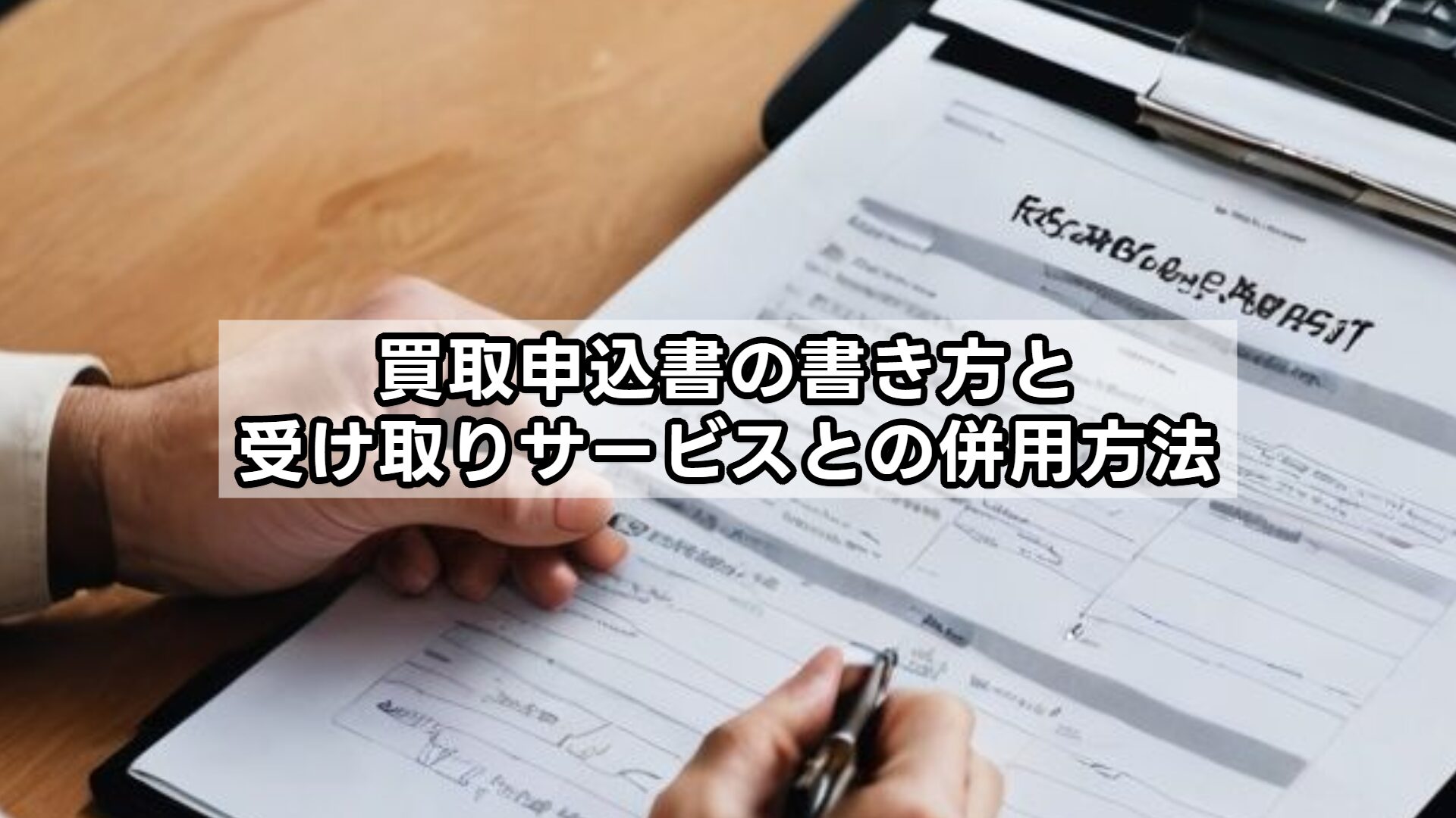 買取申込書の書き方と受け取りサービスとの併用方法