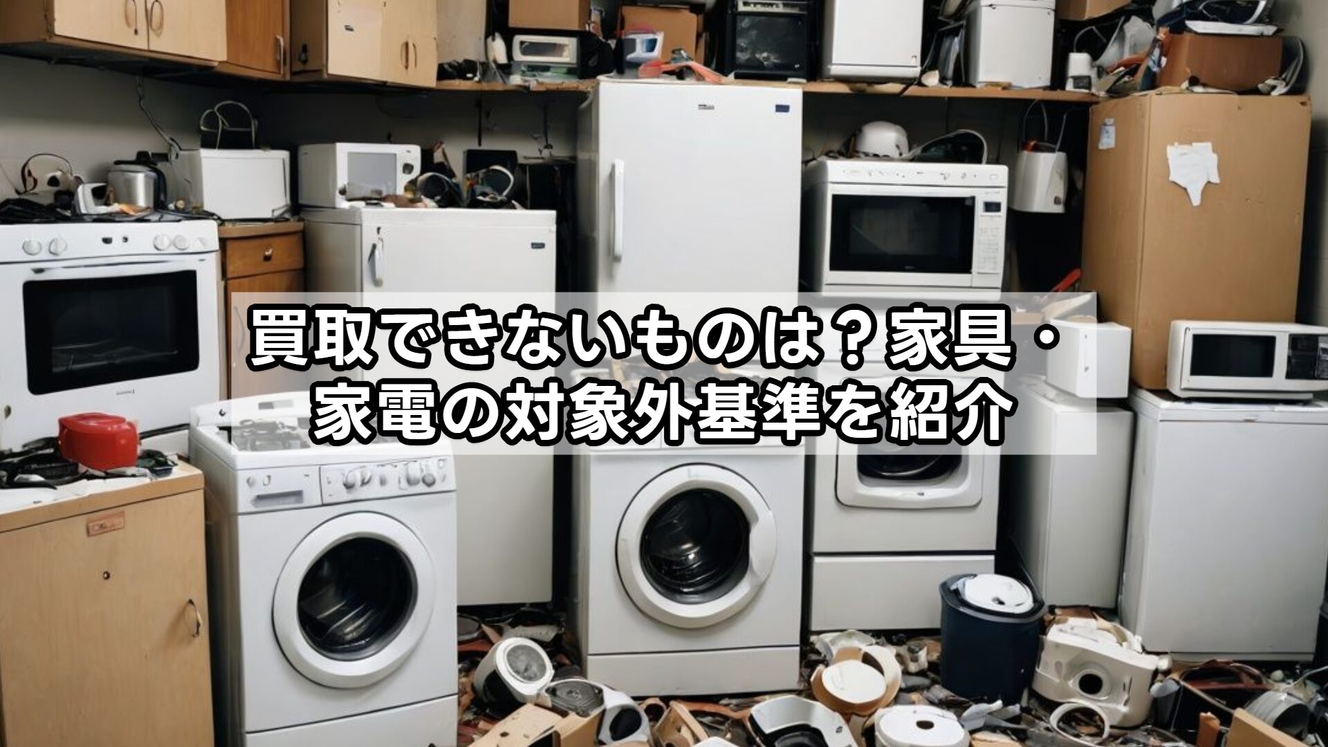 買取できないものは？家具・家電の対象外基準を紹介