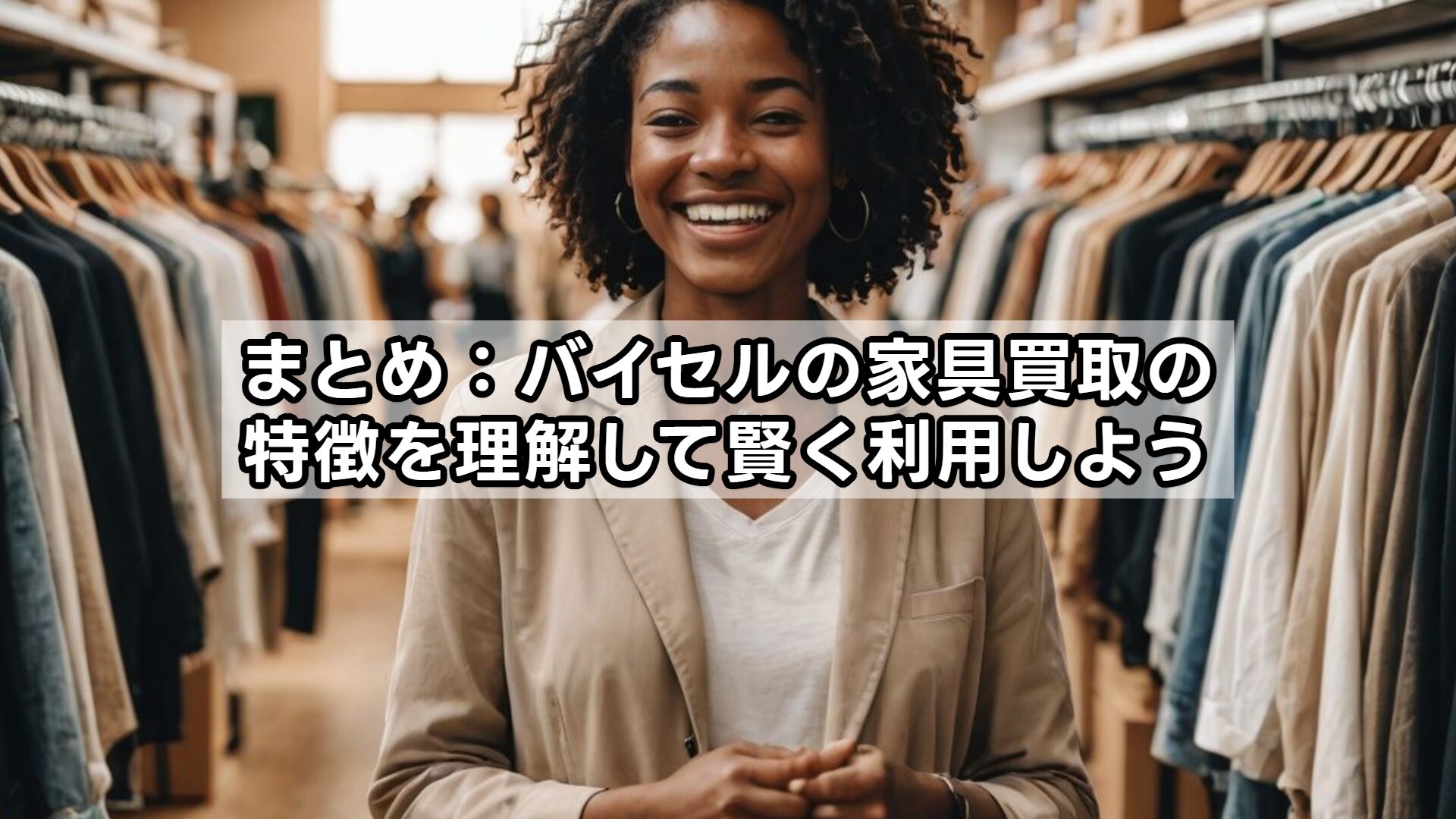 まとめ：バイセルの家具買取の特徴を理解して賢く利用しよう