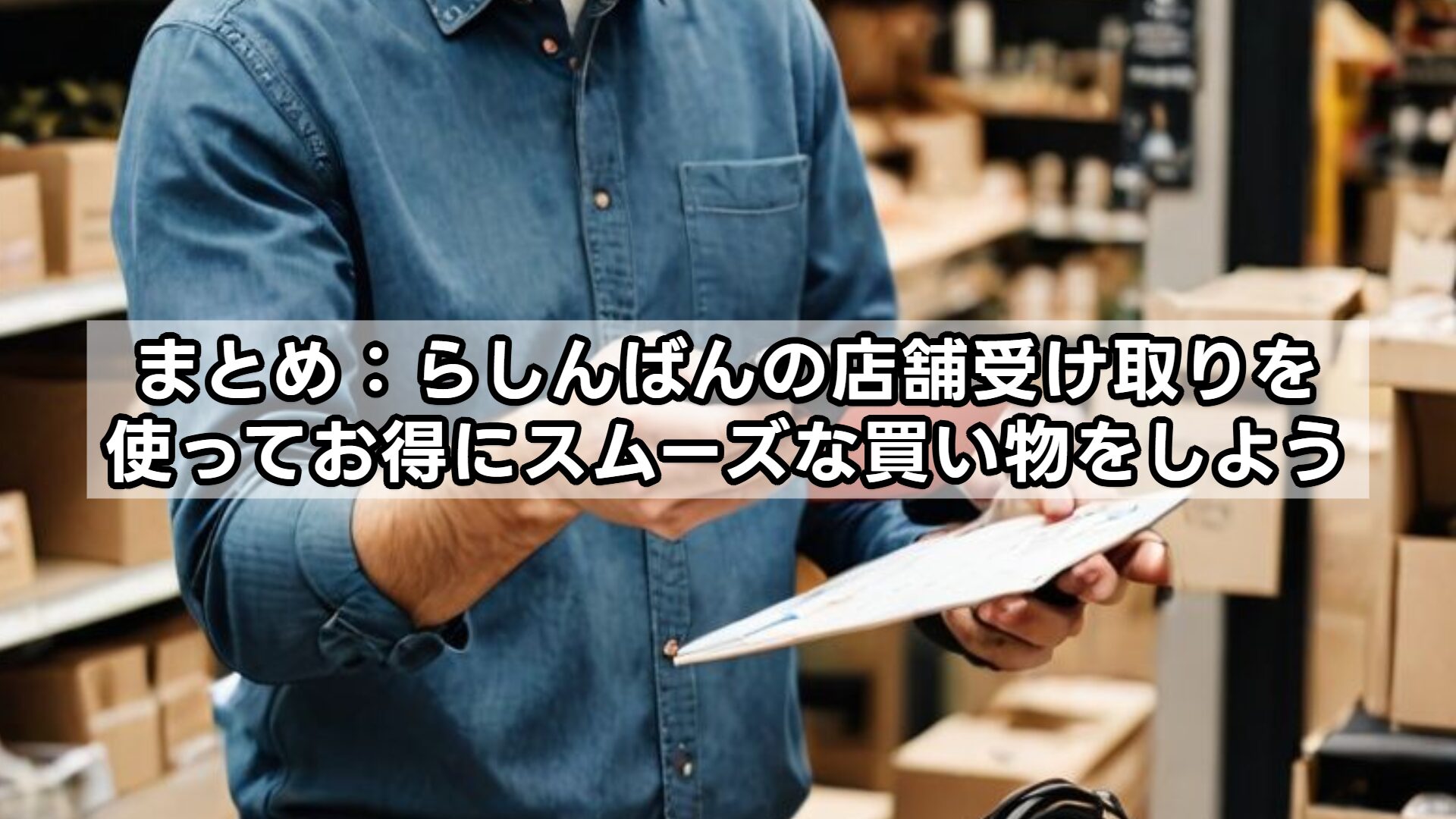 まとめ：らしんばんの店舗受け取りを使ってお得にスムーズな買い物をしよう