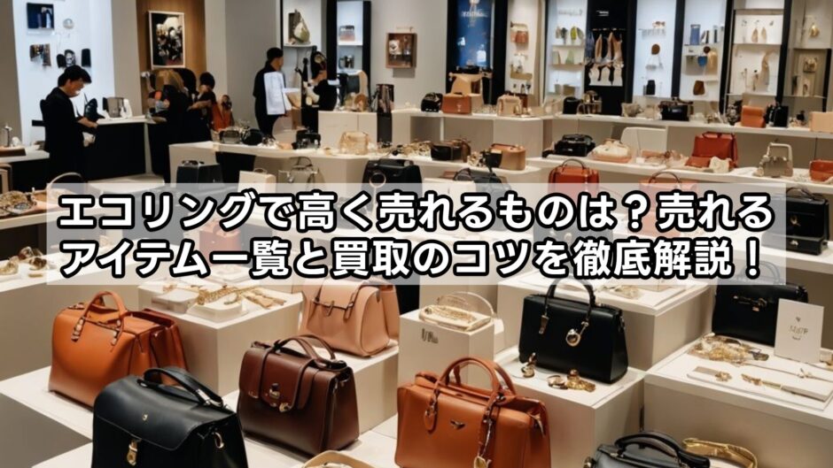 エコリングで高く売れるものは？売れるアイテム一覧と買取のコツを徹底解説！