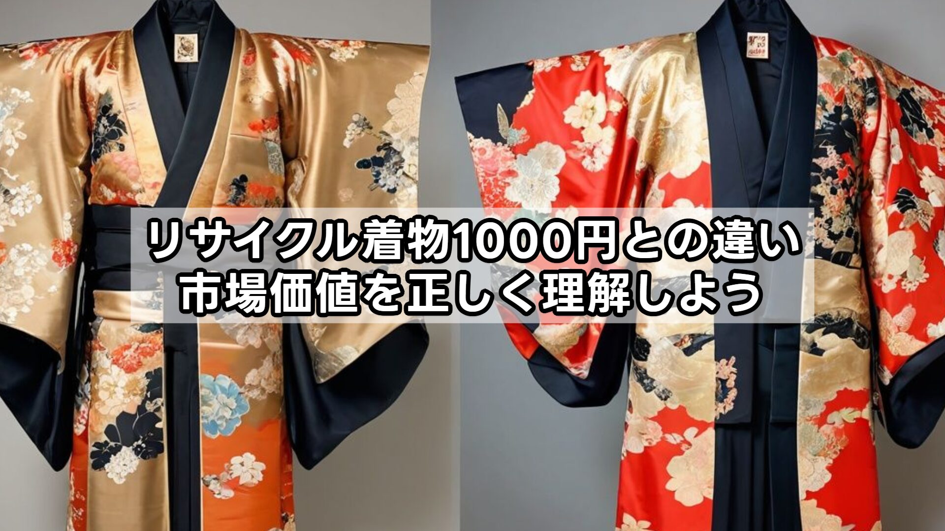 リサイクル着物1000円との違い｜市場価値を正しく理解しよう