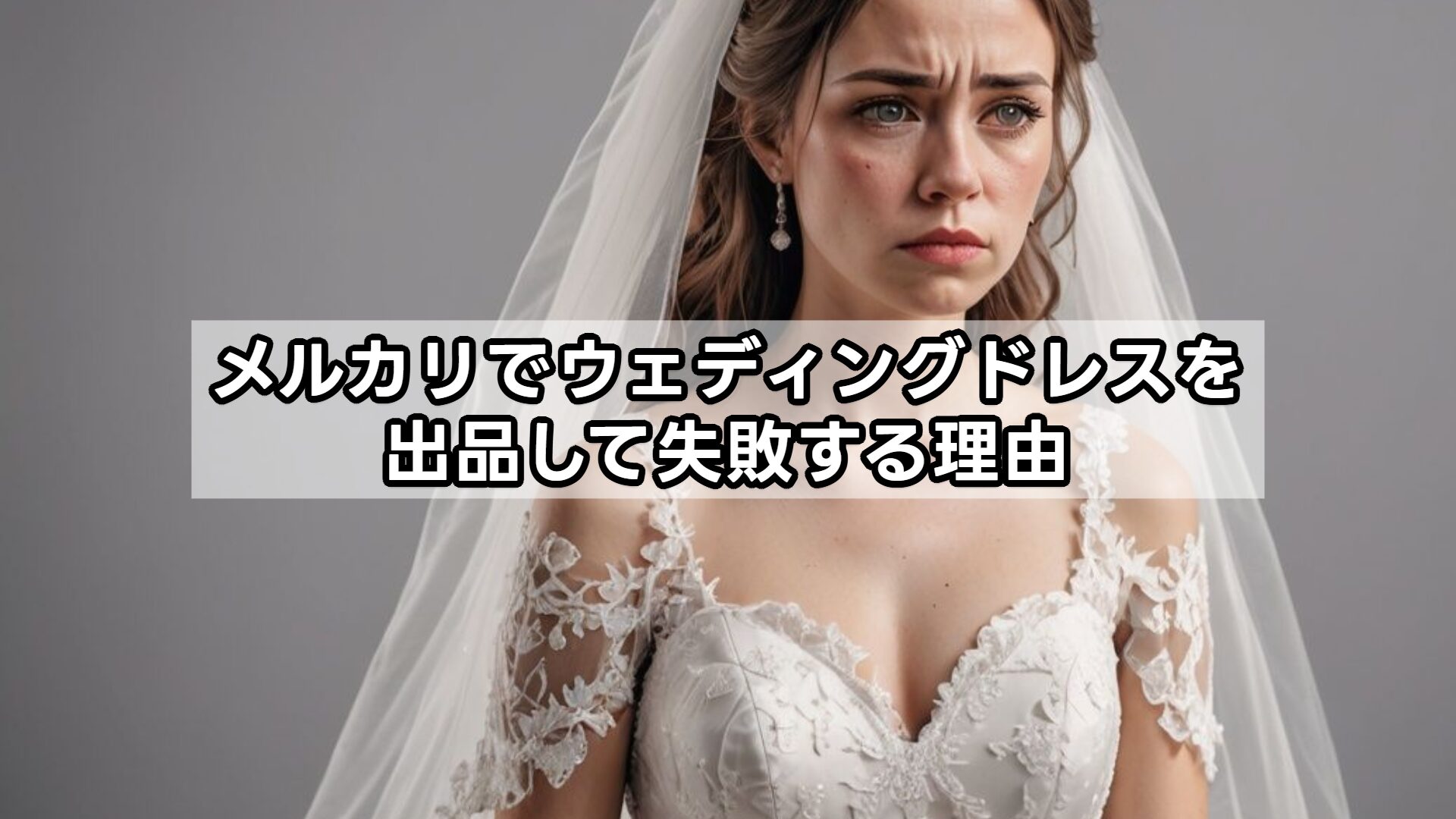 メルカリでウェディングドレスを出品して失敗する理由