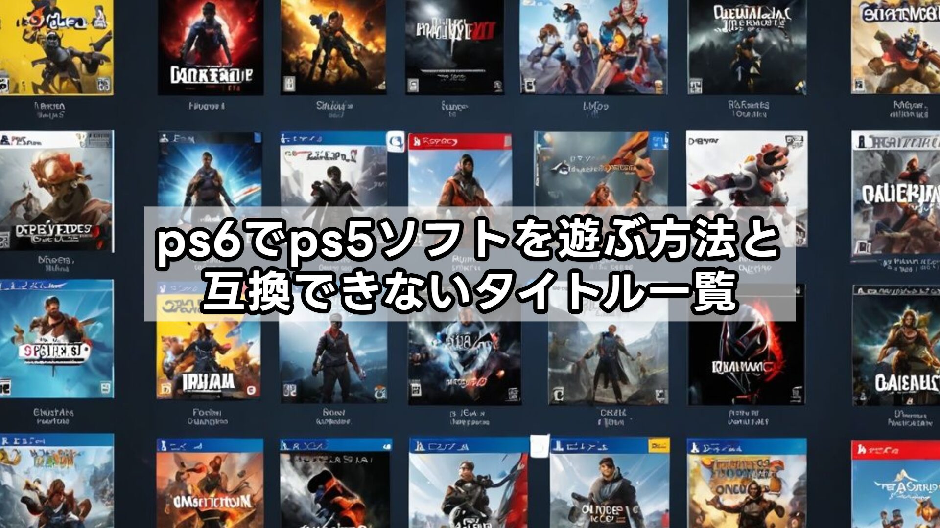 ps6でps5ソフトを遊ぶ方法と互換できないタイトル一覧