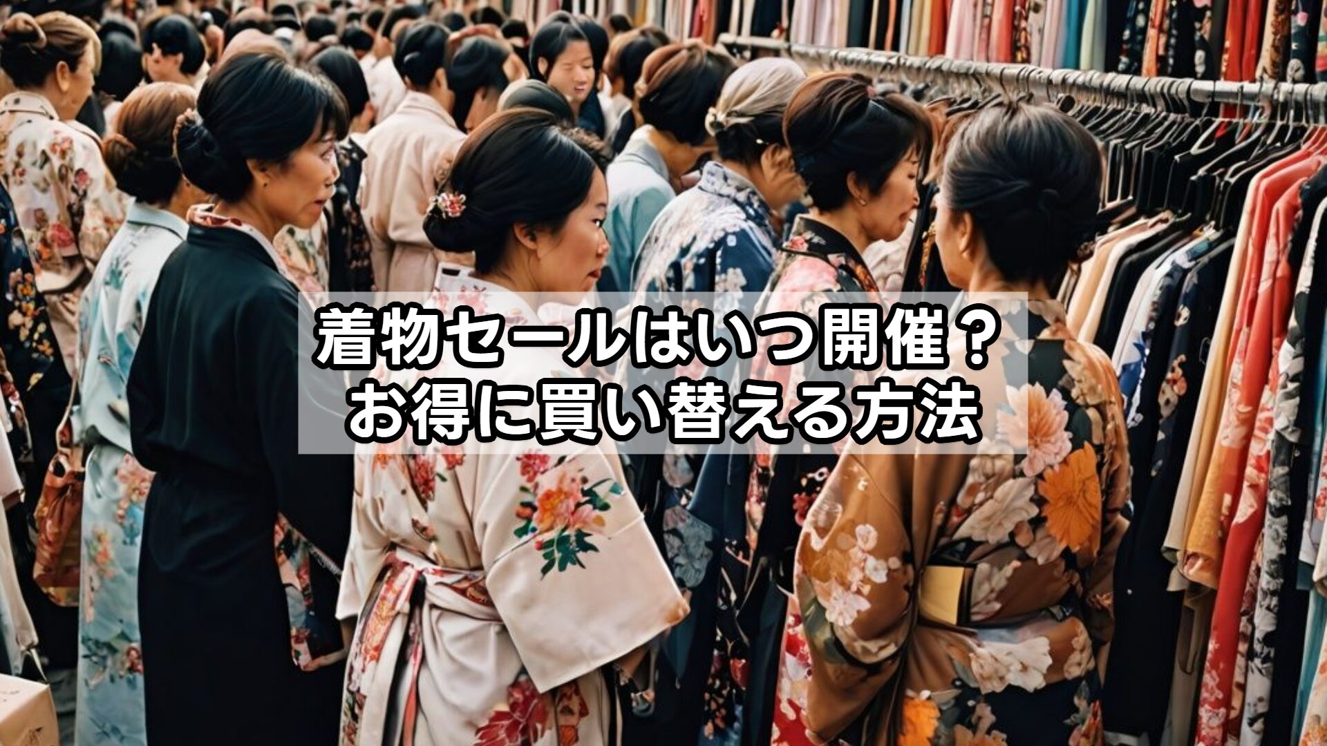 着物セールはいつ開催？お得に買い替える方法