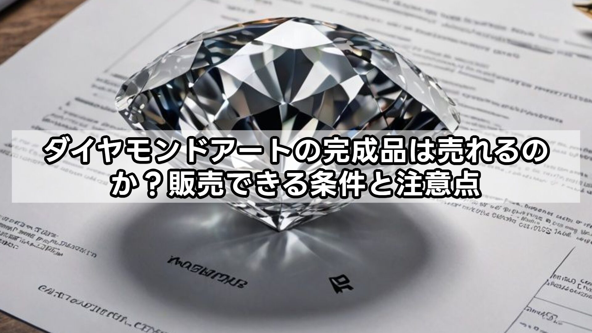 ダイヤモンドアートの完成品は売れるのか？販売できる条件と注意点