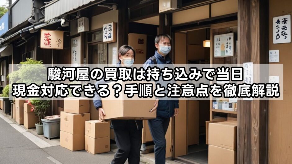駿河屋の買取は持ち込みで当日現金対応できる？手順と注意点を徹底解説