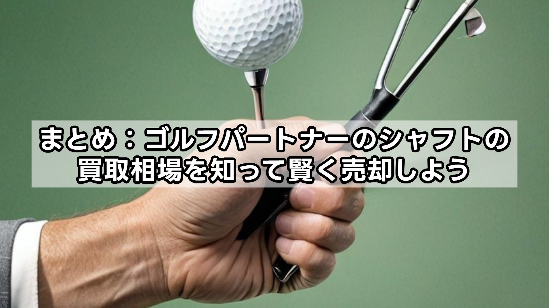 まとめ：ゴルフパートナーのシャフトの買取相場を知って賢く売却しよう