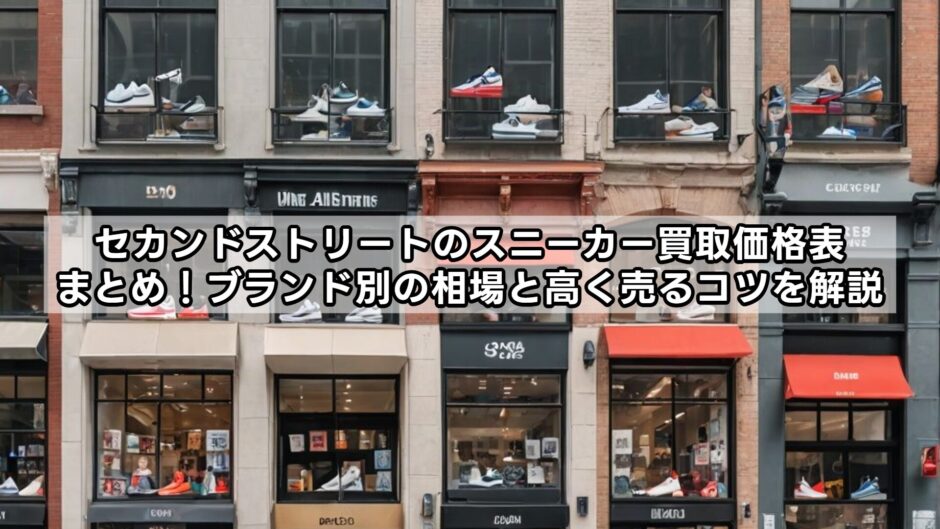 セカンドストリートのスニーカー買取価格表まとめ！ブランド別の相場と高く売るコツを解説