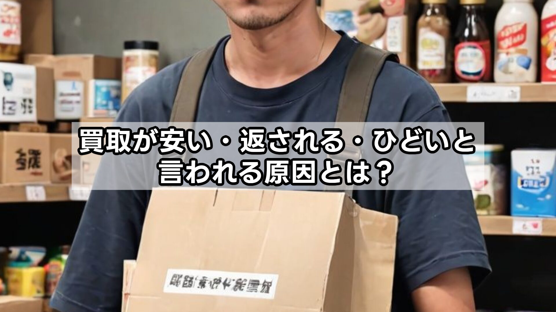 買取が安い・返される・ひどいと言われる原因とは？