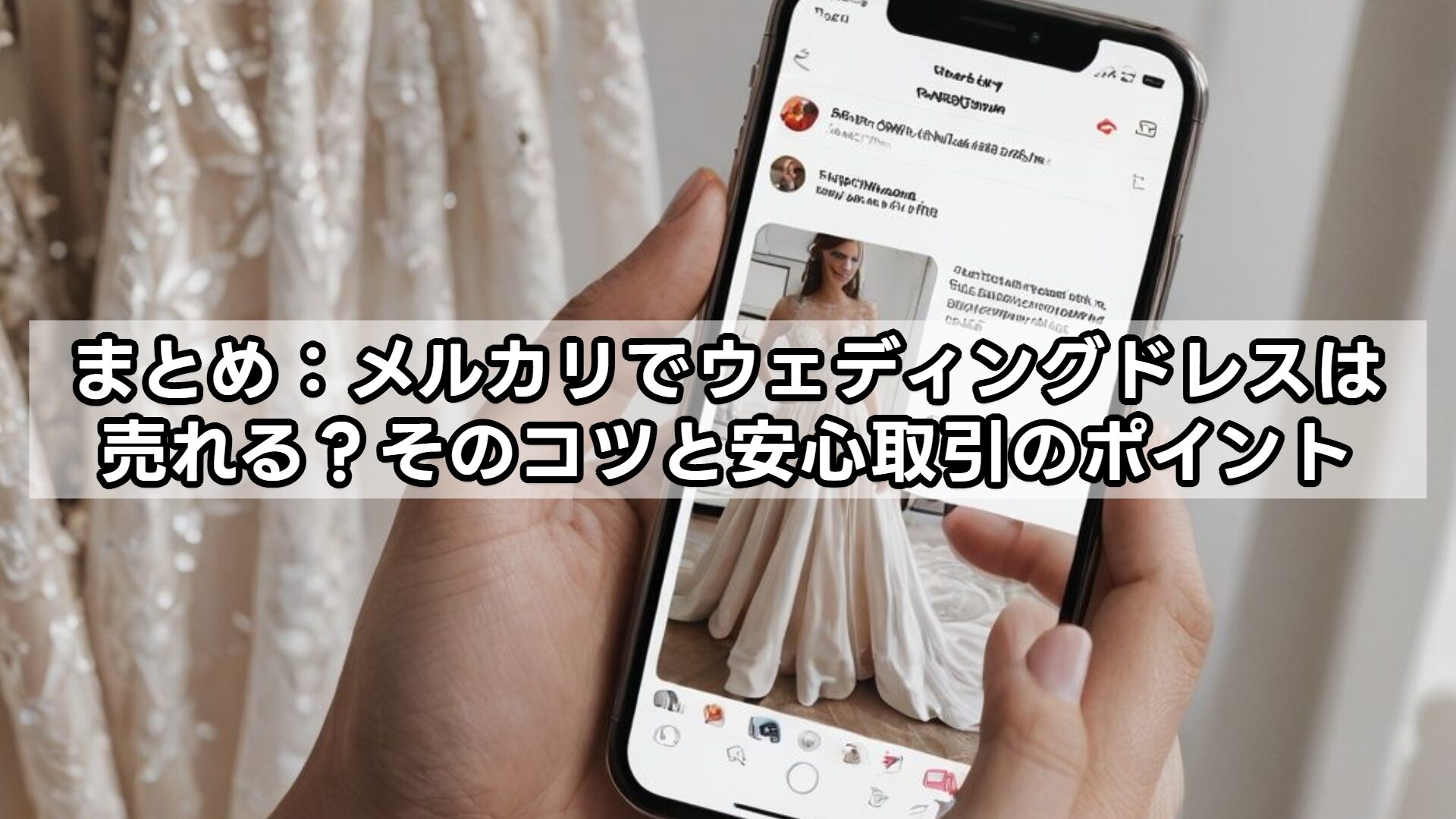 まとめ：メルカリでウェディングドレスは売れる？そのコツと安心取引のポイント