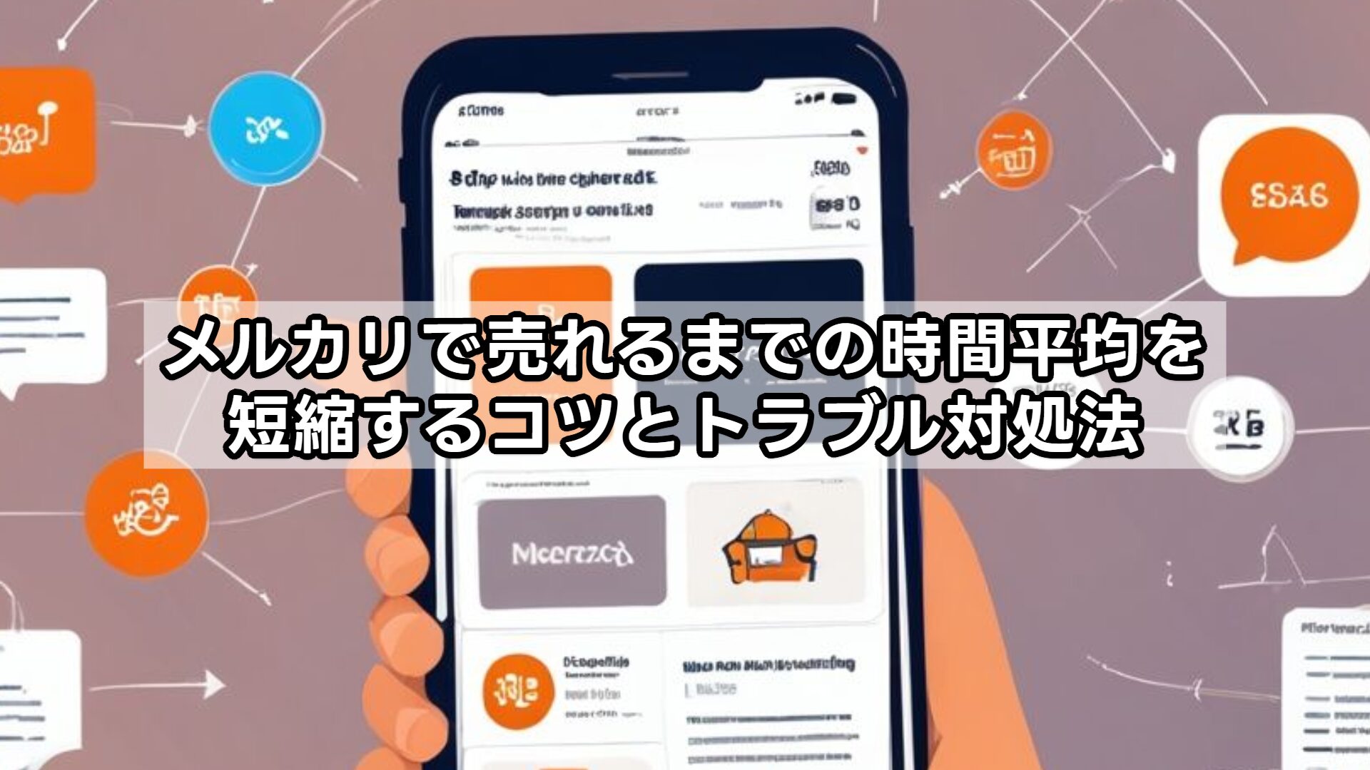 メルカリで売れるまでの時間平均を短縮するコツとトラブル対処法