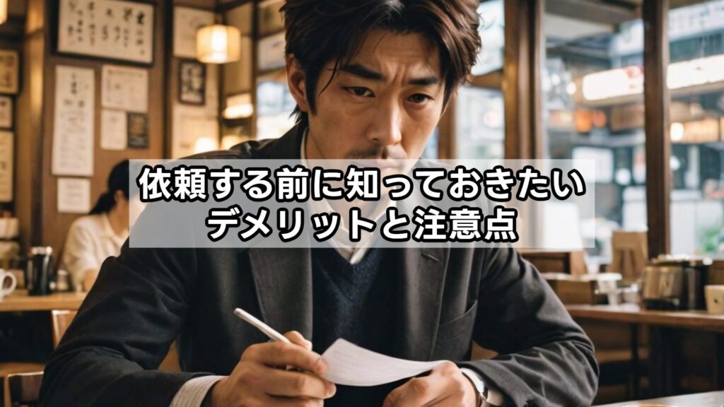 依頼する前に知っておきたいデメリットと注意点