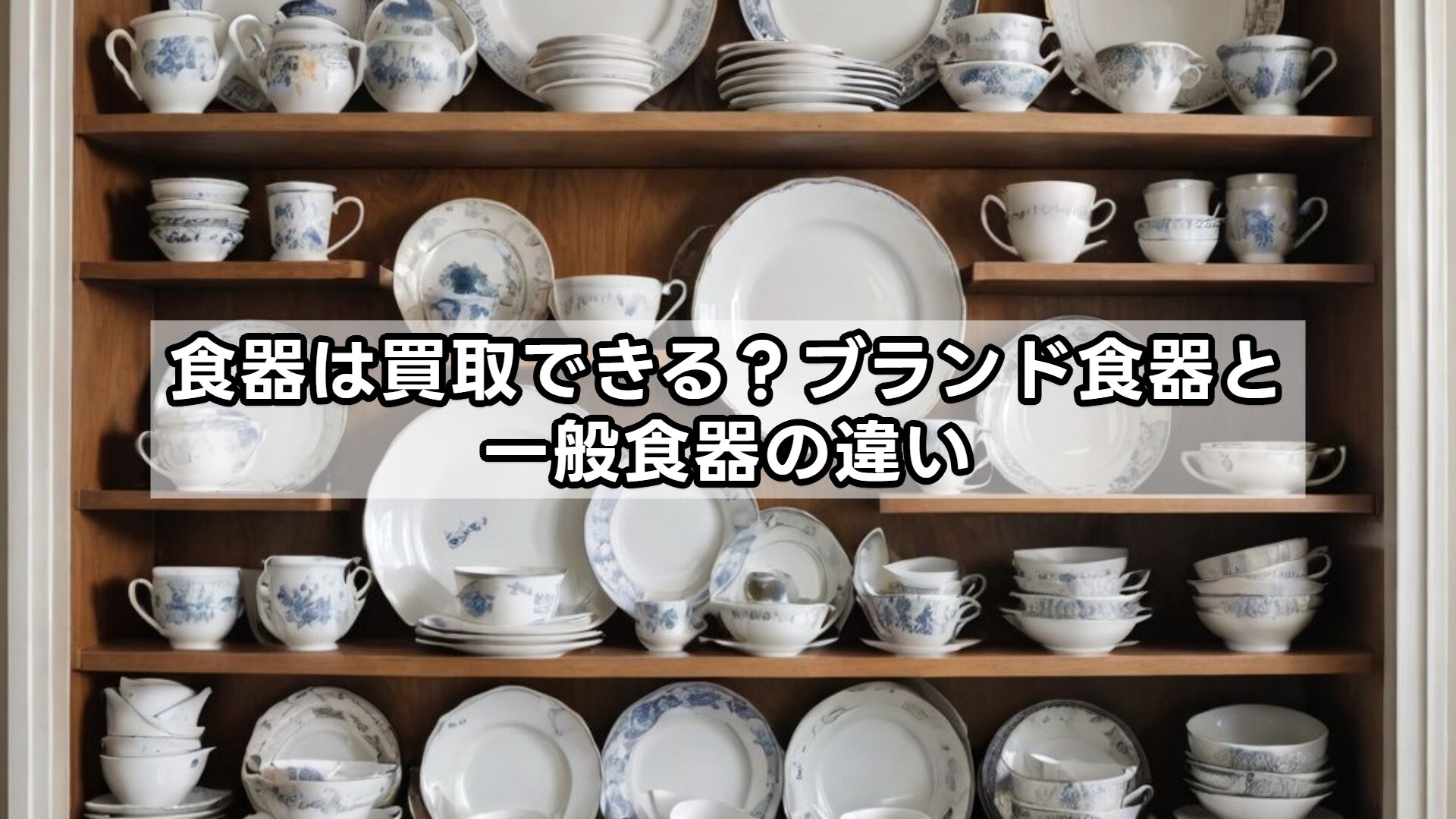 食器は買取できる？ブランド食器と一般食器の違い