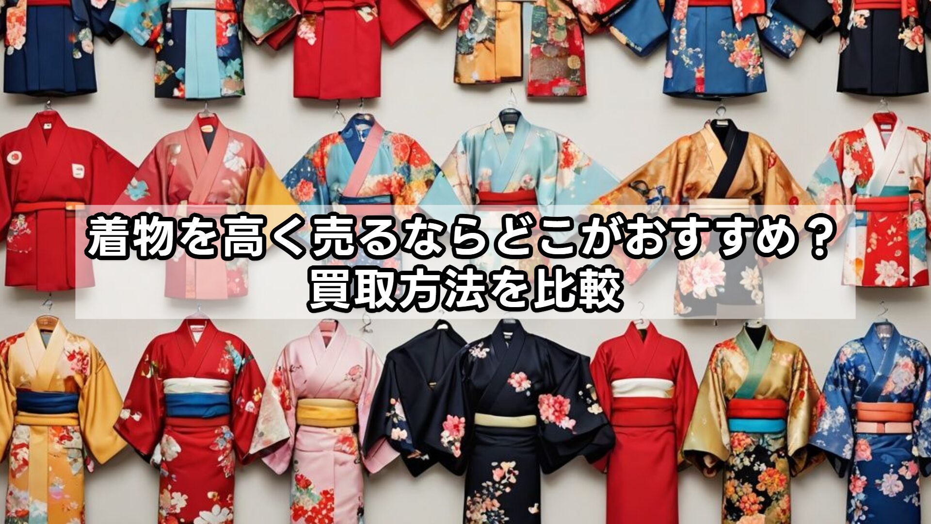 着物を高く売るならどこがおすすめ?買取方法を比較