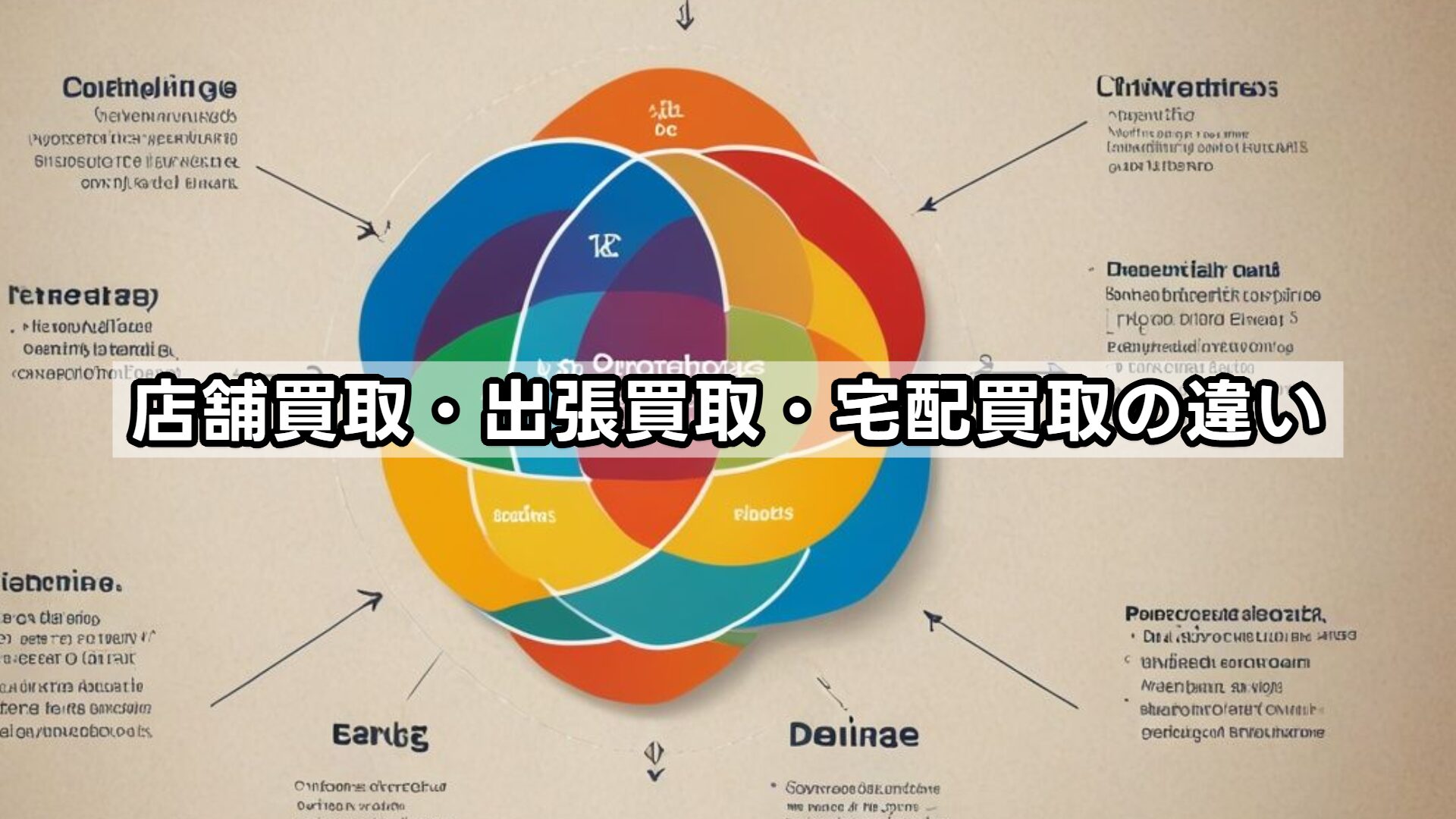 店舗買取・出張買取・宅配買取の違い