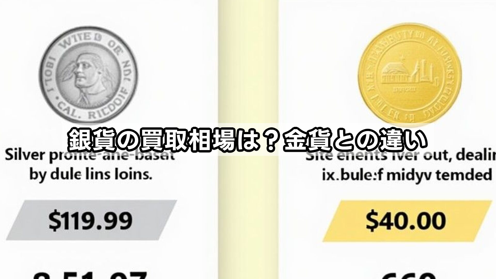 銀貨の買取相場は?金貨との違い