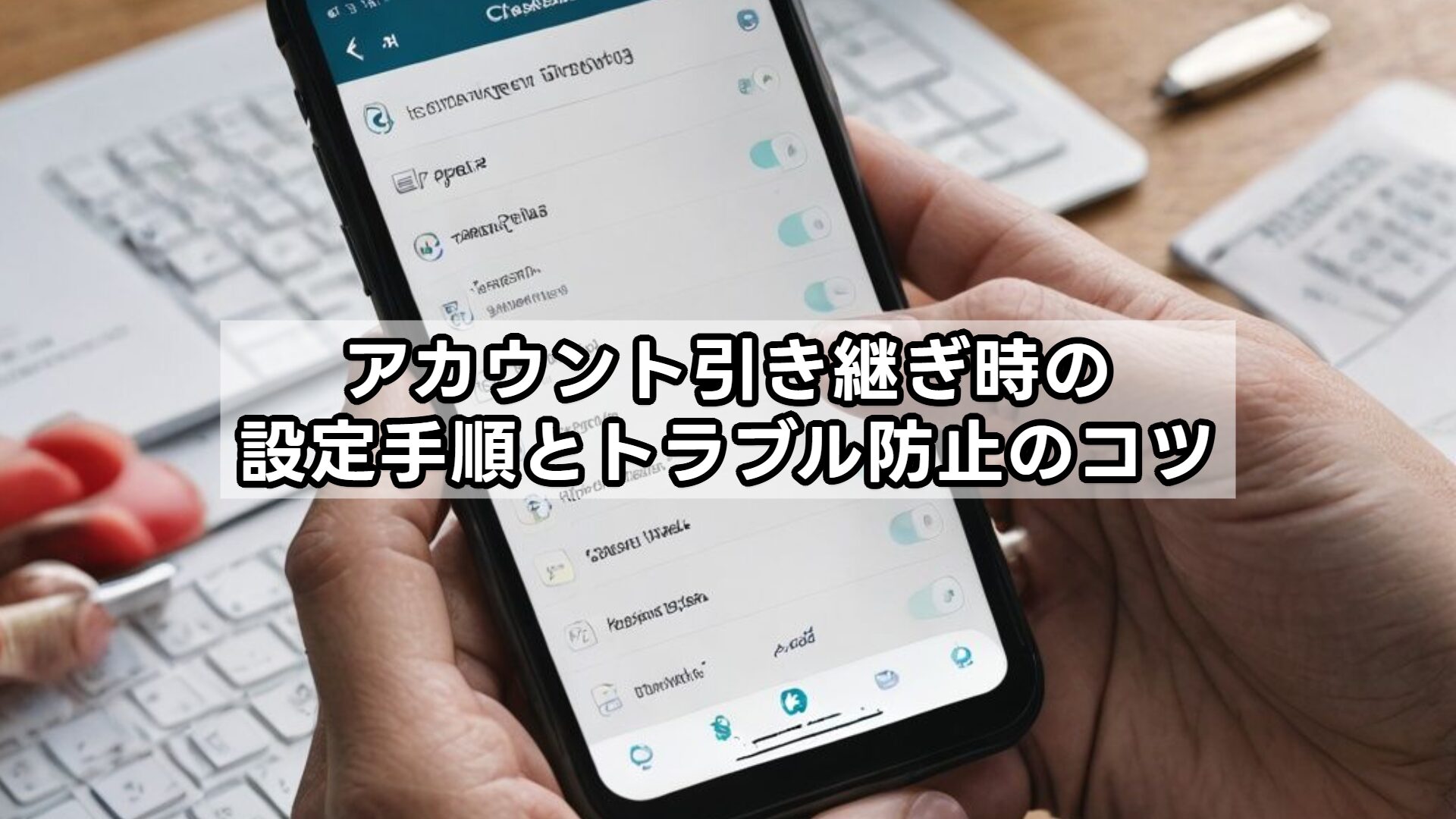 アカウント引き継ぎ時の設定手順とトラブル防止のコツ