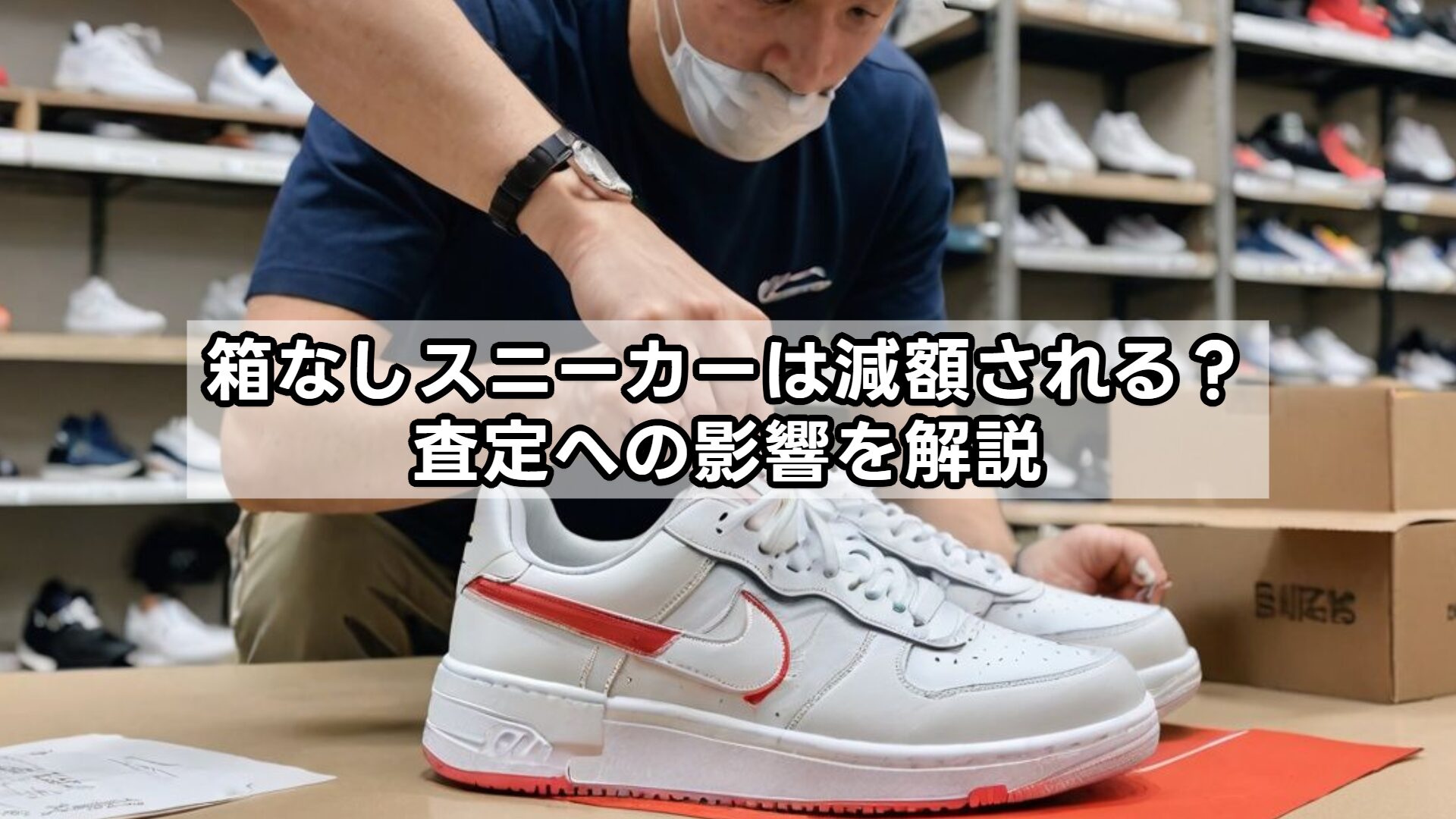 箱なしスニーカーは減額される？査定への影響を解説