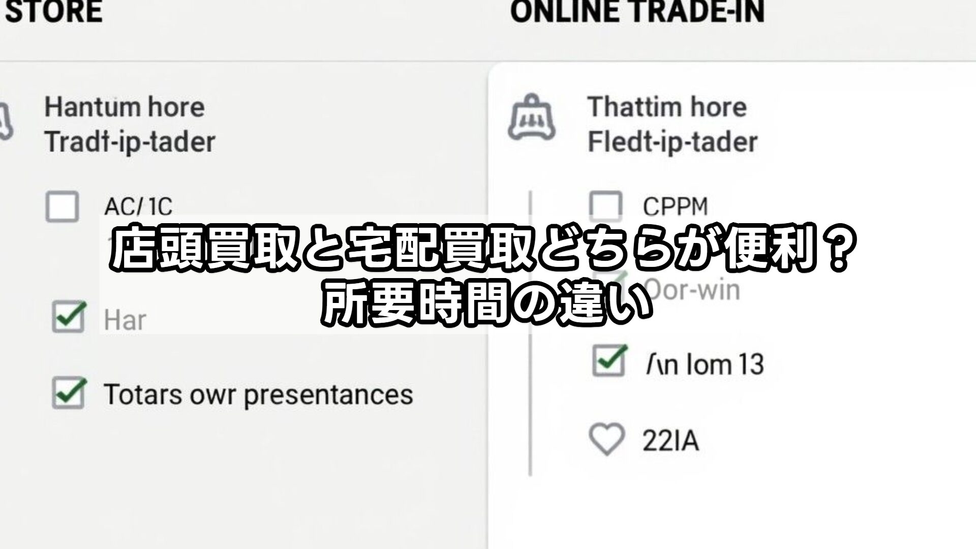店頭買取と宅配買取どちらが便利？所要時間の違い